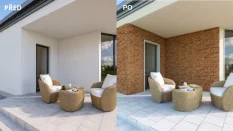Betonový obklad, Z BETONU, CALIFORNIA 3 - mocca, středně hnědá, 150 x 550 mm, tloušťka 12-33 mm, 0.5 m2