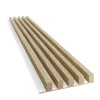 Dřevěné lamely ŠIROKÉ na BÍLÉ desce (MDF), EVROPSKÝ DUB CPL, 46 x 300 x 2750 mm (0,825 m2)