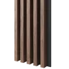 Drevené lamely ŠIROKÉ na ČIERNEJ doske (MDF), ORECH DYHA, 46 x 300 x 2750 mm (0,825 m2) - Povrchová úprava dyhy: Olejovaná