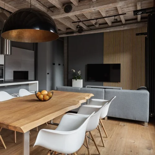 LINEA SLIM 1 dřevěná lamela na desce  - dub | černá, 2650 x 54 x 30 mm