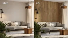 Velkoformátový lamelový panel KYOTO - DUBOVÁ DÝHA, 600 x 2750 x 11 mm, ČERNÝ MDF PANEL