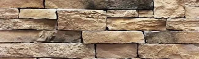 Kamenný obklad, Z BETÓNU, Lámaná skala Kelt, svetlo hnedá, 17 - 60 x 4 - 18 mm, hrúbka 20 - 50 mm, 0.5 m2