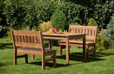 PROWOOD Dřevěný zahradní Nábytek SET M6 - stůl + 2 x lavice