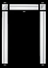 Lišta na orámovanie - tvrdý plast ProFoam® (Polyuretán), základný biely náter (pretierateľný), 93 x 2400 x 32 mm