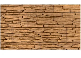 Betónový obklad, Z BETÓNU, CALIFORNIA 3 - mocca, stredne hnedá, 150 x 550 mm, hrúbka 12-33 mm, 0.5 m2