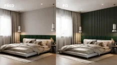 LINEA SLIM 3 drevené lamely na doske - botanic | čierna, 2650 x 150 x 30 mm