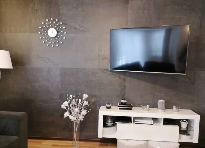 Kamenná dýha - Black Slate, 1220 x 610 x 3 mm