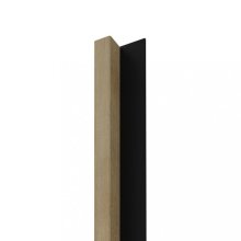 Dřevěná lamela LINEA SLIM 1 - dub / černá