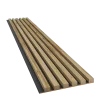 Drevené lamely ÚZKE na ČIERNEJ doske (MDF), DUB WOTAN, FINISH FÓLIA, 24 x 300 x 2750 mm (0,825 m2)