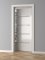 Orámovanie bezrámových dverí – HLADKÉ, tvrdý plast PolyForce (HD Polymér), základný biely náter (pretierateľný), 80 x 17 x 2400 mm