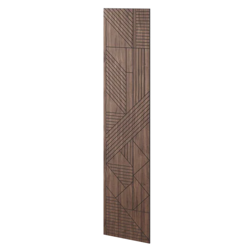 Veľkoformátový lamelový panel BIRGU - DYHA Z AMERICKÉHO ORECHA, 600 x 2750 x 11 mm, ČIERNY MDF PANEL