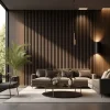 Koncový profil pre vodotesný lamelový panel (dve lamely) - pravý - 2700 x 62 x 20 mm - DUB TMAVY