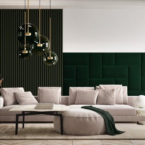 LINEA COMFORT 5 drevené lamely na doske - botanic| čierna, 2650 x 246 x 30 mm
