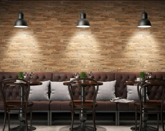 Obklady z masivního dřeva do restaurace