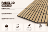 Lamelový panel BARCELONA - DUBOVÁ DÝHA, ČERNÝ podklad MDF, 600 x 600 x 11 mm