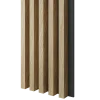 Dřevěné lamely ŠIROKÉ na ČERNÉ desce (MDF), EVROPSKÝ DUB CPL, 46 x 300 x 2750 mm (0,825 m2)