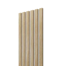 VZORKA - Akustický panel - DUB EURÓPSKY, MDF + CPL PREMIUM, SIVÝ akustický podklad FILC - ROZMER VZORKY: 200 x 100 mm