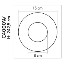 Sloup - 2425 x 150 x 80 mm