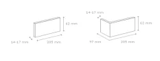 Cihlový obklad, ROH, Z BETONU, COUNTRY 630, tmavě šedá, tloušťka 14-17 mm, 0.48 m2