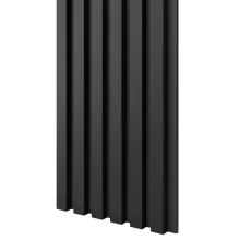 Dřevěné lamely ÚZKÉ na ČERNÉ desce (MDF), ČERNÁ MATNÁ, FINISH FOLIE, 24 x 300 x 2750 mm (0,825 m2)