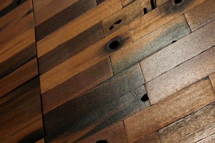 Dřevěná lodní mozaika - obkladový panel 600 x 300 x 10 mm (0,18 m²)