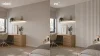 Akustický panel - BÍLÝ, MDF + FOLIE FINISH, ŠEDÝ akustický podklad FILC, 300 x 2750 mm