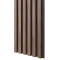 Dřevěné lamely ÚZKÉ na ČERNÉ desce (MDF), OŘECH DÝHA, 24 x 300 x 2750 mm (0,825 m2)