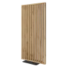 Dělící lamelová stěna s podstavcem - volně stojící, 990 x 2005 mm, (MDF), DUB WOTAN - Typ lamel: Kolmo k základně