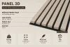 Akustický panel - PÍSKOVĚ BÉŽOVÁ, MDF + FOLIE FINISH, ČERNÝ akustický podklad FILC, 300 x 2750 mm