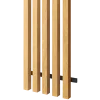 Lamely na fasádu, 5  lamel, MEDOVÝ DUB, 40 x 300 x 3000 mm, HLINÍK - Barva: Černá