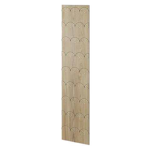 Veľkoformátový lamelový panel SENDAI - DUBOVÁ DYHA, 600 x 2750 x 11 mm, ČIERNY MDF PANEL