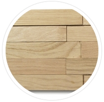 H MINI WOOD, DUB PŘÍRODNÍ, 5 řad, broušené lamely - balení obsahuje 2 kusy panelů (650 x 190 mm)