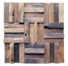 VZOREK - DŘEVĚNÁ LODNÍ MOZAIKA - OBKLADOVÝ PANEL - ROZMĚR VZORKU: 150 x 150 mm