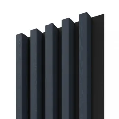 LINEA COMFORT 5 drevené lamely na doske - woodblue | black, 2650 x 246 x 30 mm