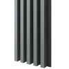 Dřevěné lamely ŠIROKÉ na ČERNÉ desce (MDF), GRAFIT (ANTRACIT), 46 x 300 x 2750 mm (0,825 m2)