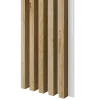 Drevené lamely ŠIROKÉ na BIELEJ doske (MDF), DUB WOTAN, 46 x 300 x 2750 mm (0,825 m2)