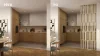 Deliaca priečka JAPANDI, 520-2720 x 1800-2750 mm, (MDF), DUB SONOMA