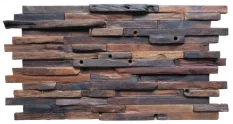 Drevená lodná mozaika - obkladový panel 600 x 300 x 6 - 12 mm (0,18 m²)