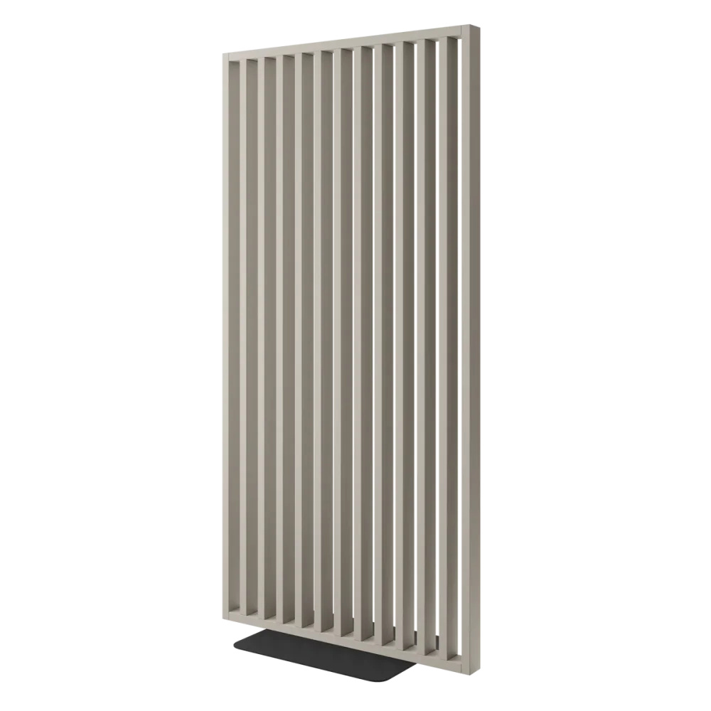 Dělící lamelová stěna s podstavcem - volně stojící, 990 x 2005 mm, (MDF), PÍSKOVÁ BÉŽOVÁ