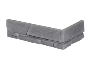 Betónový obklad, ROH, Z BETÓNU, MADERA 2, stredne sivá, 180 x 320 mm, hrúbka 8-23 mm, 0.46 m2