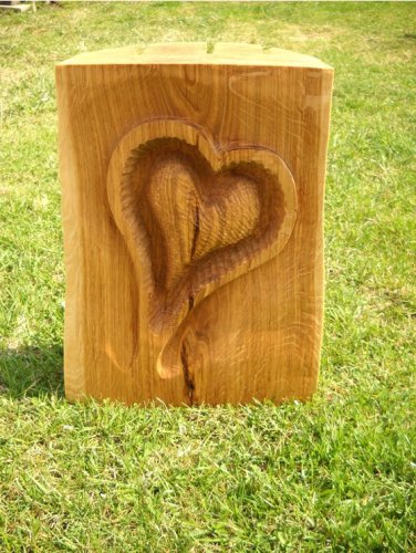 Srdce 2 dřevořezba 40 cm