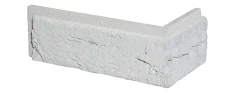 Cihlový obklad, ROH, Z BETONU, BOSTON 2 - white, bílá, 90 x 200 mm, tloušťka 8-21 mm, 0.87 bm