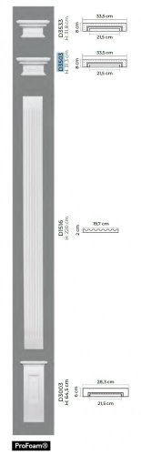 Pilaster - 168 x 317 x 80 mm