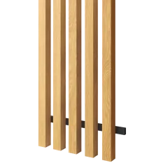 Lamely na fasádu, 5  lamel, MEDOVÝ DUB, 40 x 300 x 3000 mm, HLINÍK