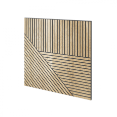 VZOREK - UNIVERZÁLNÍ FRÉZOVANÝ VZOR PRO LAMELOVÉ PANELY - DUBOVÁ DÝHA - Rozměr vzorku: 150 x 150 mm