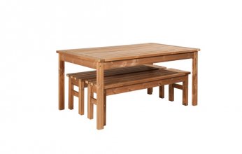 PROWOOD Dřevěný zahradní Nábytek SET L6 - stůl + 2 x lavice