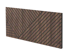 Lamelový panel SEVILLA - DÝHA Z AMERICKÉHO OŘECHU, 600 x 300 x 11 mm, ČERNÝ MDF PANEL