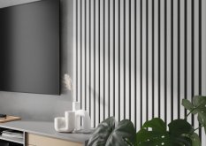 Stěnové obkladové panely do interiéru - obývacího pokoje vedle televize Stěnové obkladové panely do interiéru - obývacího pokoje vedle televize