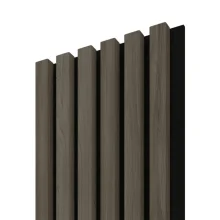 Akustický panel ACOUSTIC LINE - hakira beige | čierna, 2650 x 245 x 22 mm, lamely MDF + FINISH FOLE, akustický podklad FILC