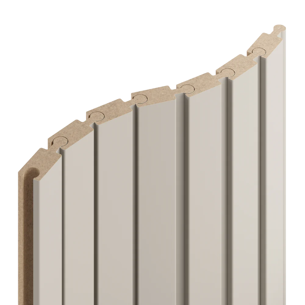 Lamely Puzzle, PÍSKOVÁ BÉŽOVÁ, obložení zakřivených a oblých stěn, 46 x 18 x 2750 mm